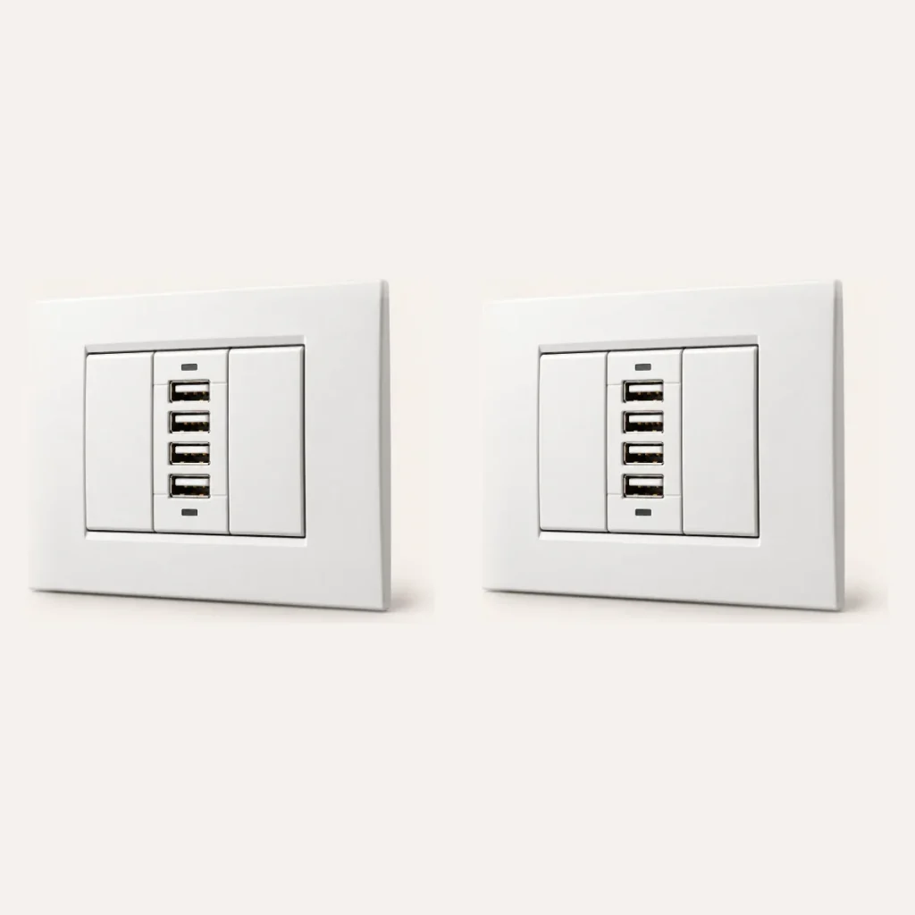 Kit di 2 i-socket per placche Bticino Living Light