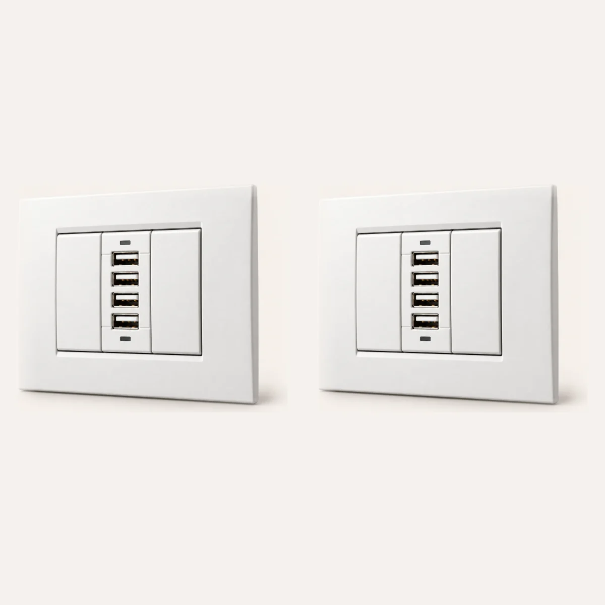 Kit di 2 i-socket per placche Bticino Living Light (Bianco)